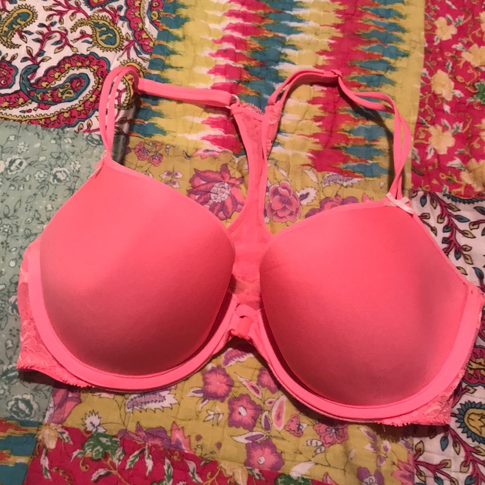 Pink Frontclose Racerback Bra